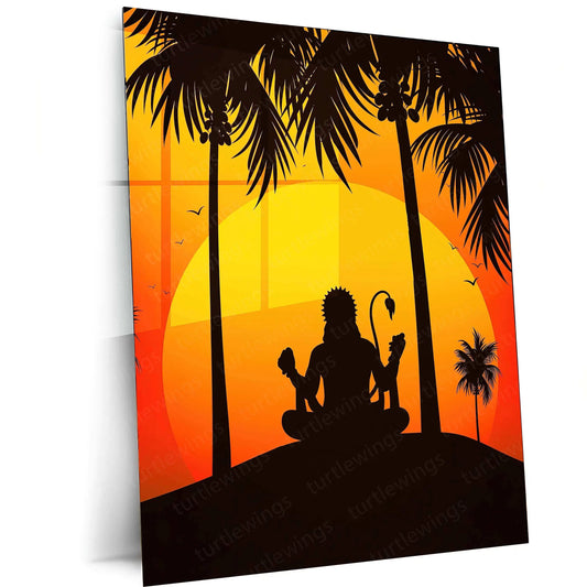 hanuman metal print - TURTLEWINGS 