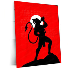 Hanuman Ji Metal Poster – Divine Hindu Wall Art