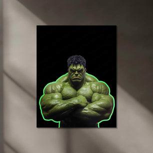 Hulk Neon LED Metal Poster - TURTLEWINGS 