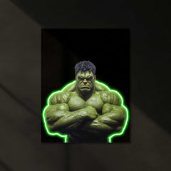 Hulk Neon LED Metal Poster