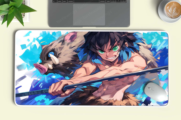 Inosuke Hashibara Demon Slayer Deskmat | Fierce Boar-Headed Warrior