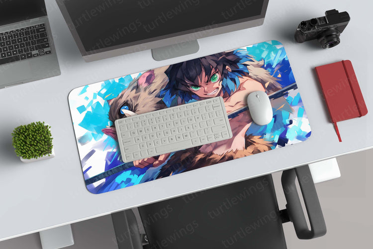 Inosuke Hashibara Demon Slayer Deskmat | Fierce Boar-Headed Warrior