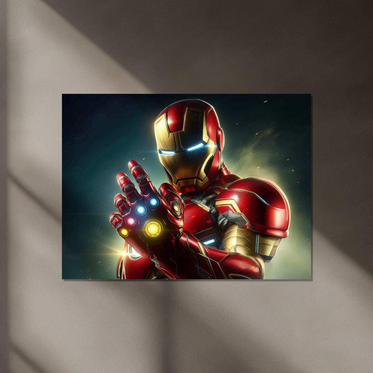 Iron Man Neon LED Metal Poster - TURTLEWINGS 