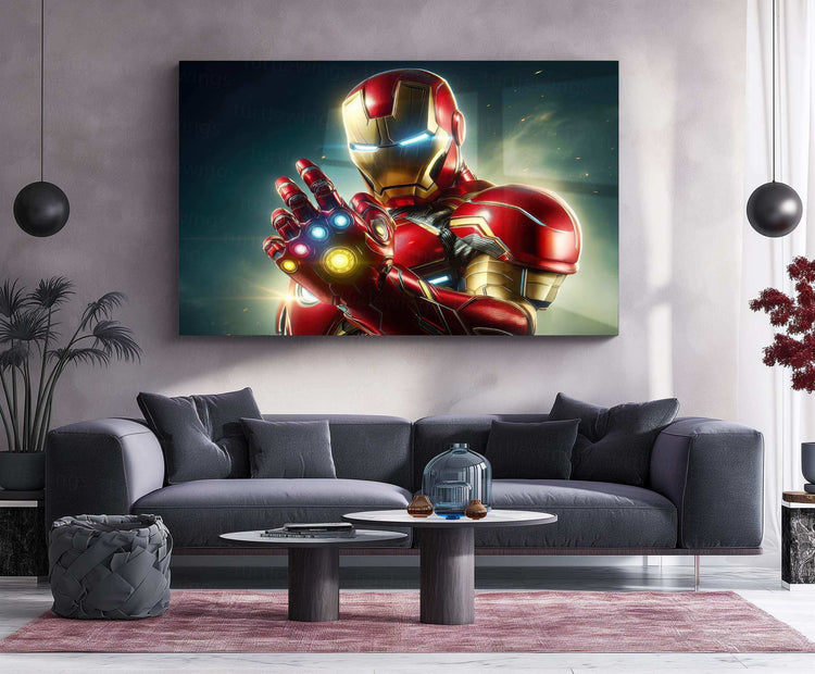 Iron Man Neon LED Metal Poster - TURTLEWINGS 