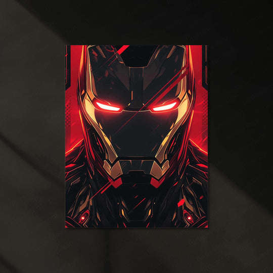 Iron Man Neon LED Metal Poster 2 - TURTLEWINGS 