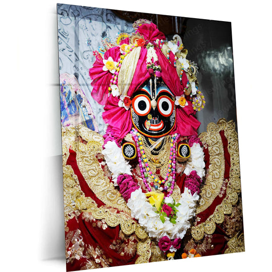 ISKCON Krishna Metal Poster – Divine Lord Krishna Art | Spiritual Hindu Wall Decor - TURTLEWINGS 