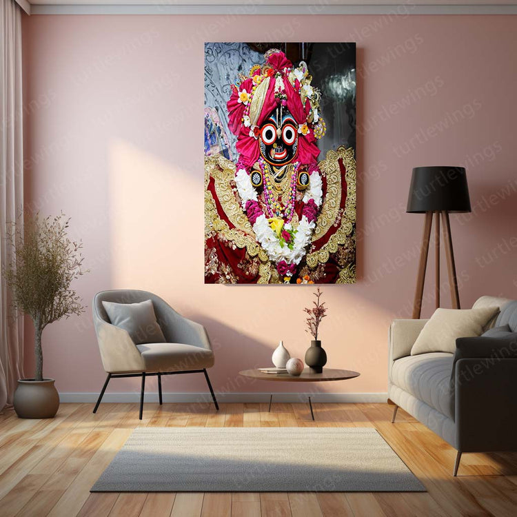 Lord Shri Krishna Metal Poster | Divine Art | HD Print 2