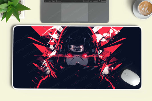 Itachi Deskmat | Naruto Uchiha Clan | Gaming and Office Desk Accessory