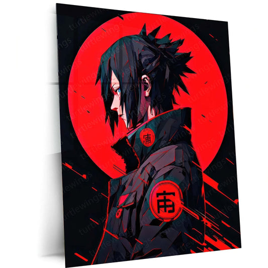 Sasuke Mangekyou Sharingan Metal Poster | NarutoAnime Series | Turtlewings Art