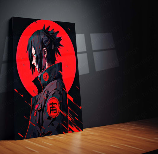 Sasuke Mangekyou Sharingan Metal Poster | NarutoAnime Series | Turtlewings Art