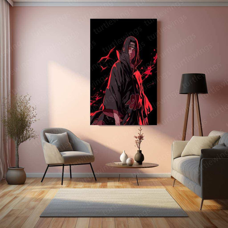 Itachi Uchiha Metal Poster – Akatsuki Naruto Wall Art - TURTLEWINGS 