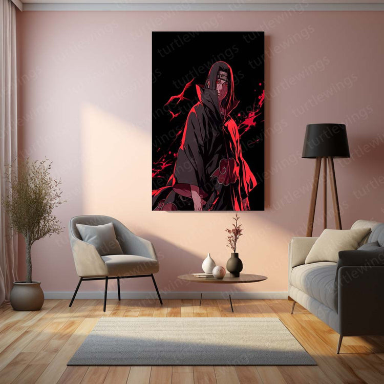 Itachi Uchiha Metal Poster | Legendary Anime Character | High-Quality Metal Print