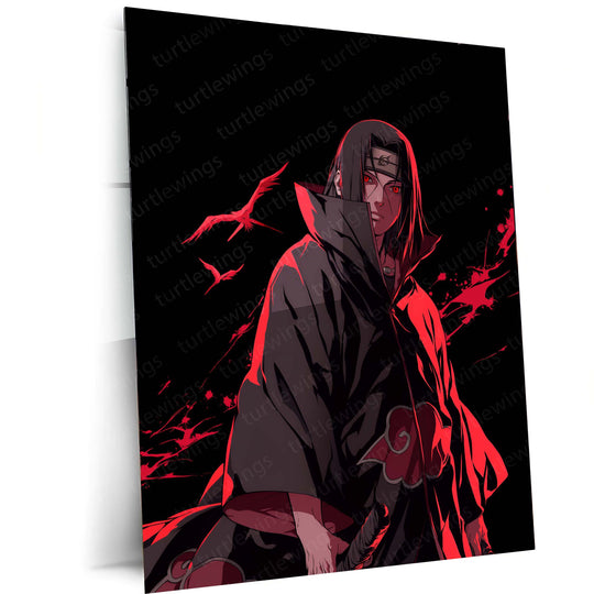 Itachi Uchiha Metal Poster | Legendary Anime Character | High-Quality Metal Print