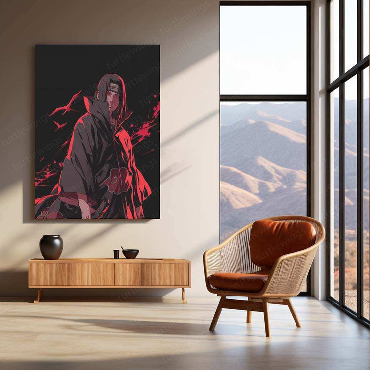 Itachi Uchiha Metal Poster – Akatsuki Naruto Wall Art - TURTLEWINGS 