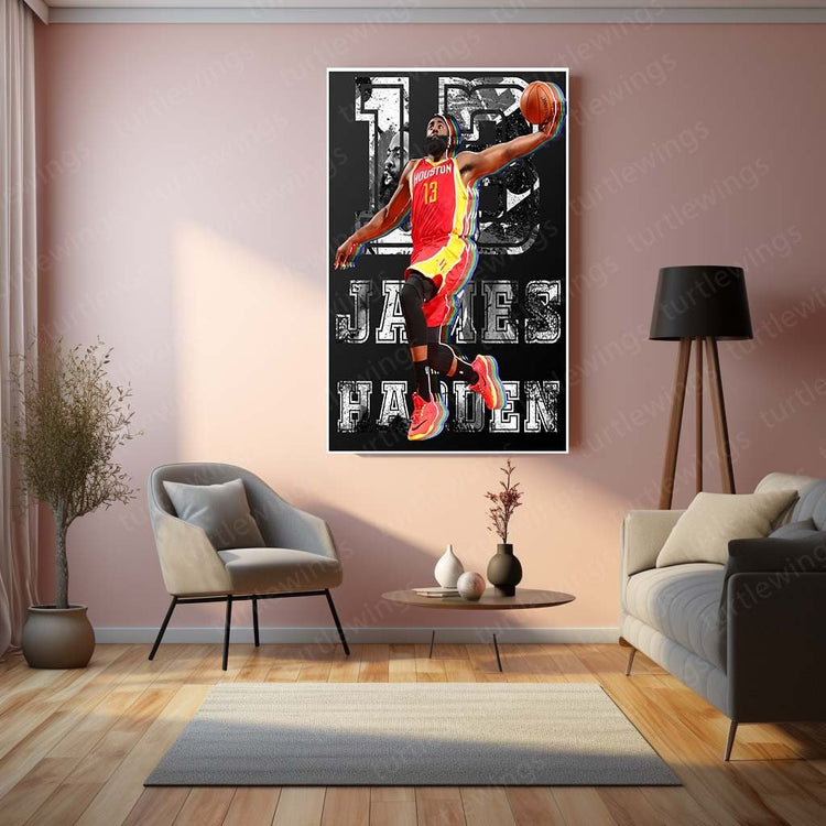 James Harden: NBA Scoring Phenom Metal Poster | Turtlewings All-Star Series