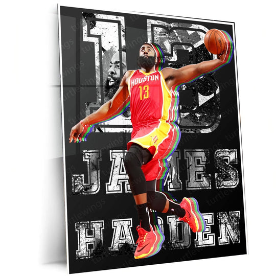 James Harden: NBA Scoring Phenom Metal Poster | Turtlewings All-Star Series