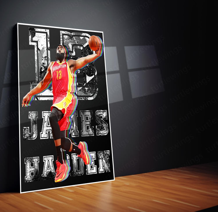 James Harden: NBA Scoring Phenom Metal Poster | Turtlewings All-Star Series