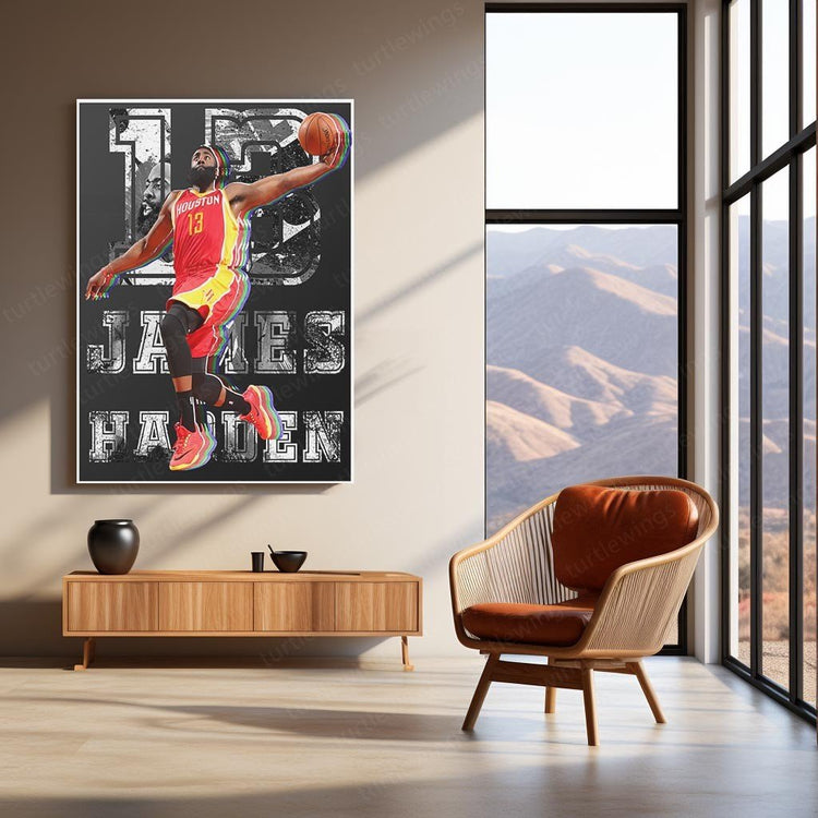 James Harden: NBA Scoring Phenom Metal Poster | Turtlewings All-Star Series