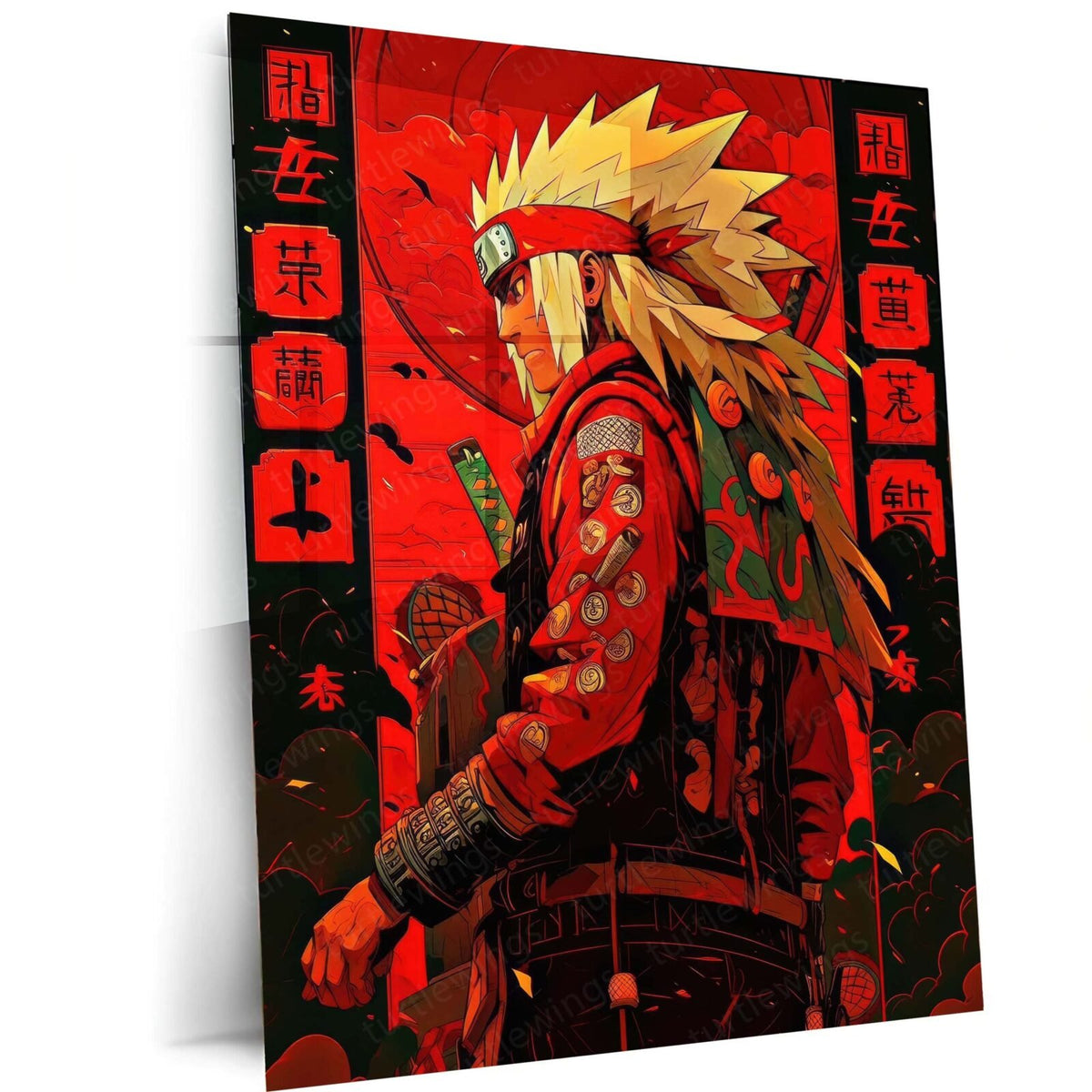 Jiraiya Sage Mode Metal Poster | Legendary Sannin | Turtlewings Naruto ...