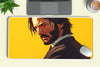 John Wick Yellow Aesthetic Minimal Deskmat | Sleek Action Movie Vibe