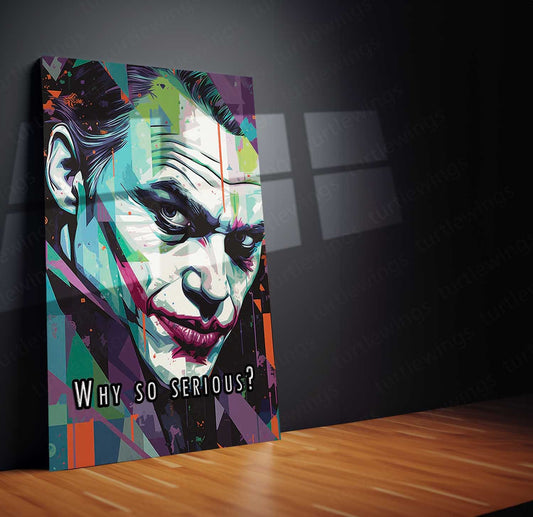 Joker Batman Quoted Metal Poster | 'Why So Serious' Art | Turtlewings Exclusive