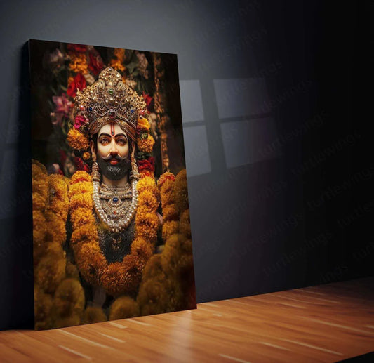 Khatu Shyam Maharaj Rajasthan Spiritual Metal Poster - Divine Grace and Devotion 5 - TURTLEWINGS 