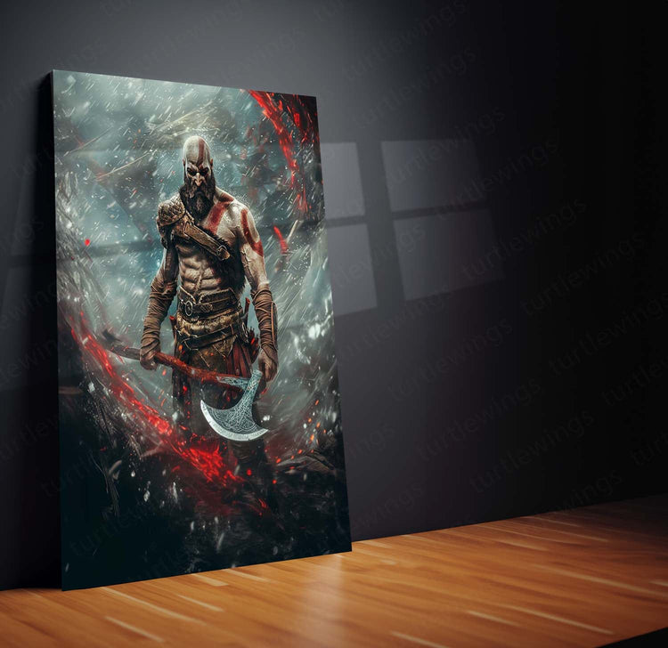 Kratos God of War Metal Poster | Iconic Video Game Character | HD Print 2