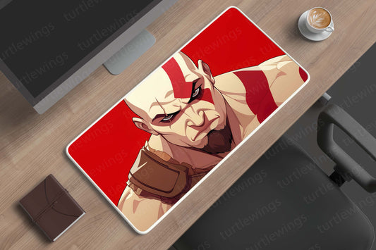 Kratos God of War Deskmat | Epic Spartan Warrior Design 2