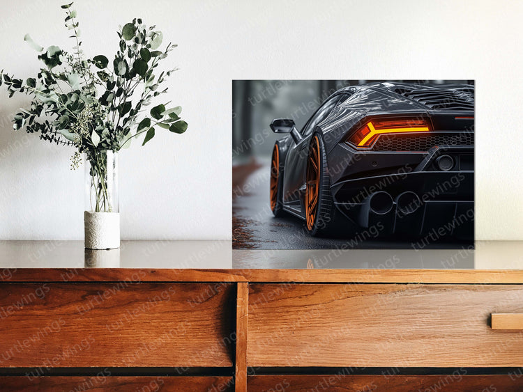 Lamborghini Neon LED Metal Frame – Luxury Car Wall Art