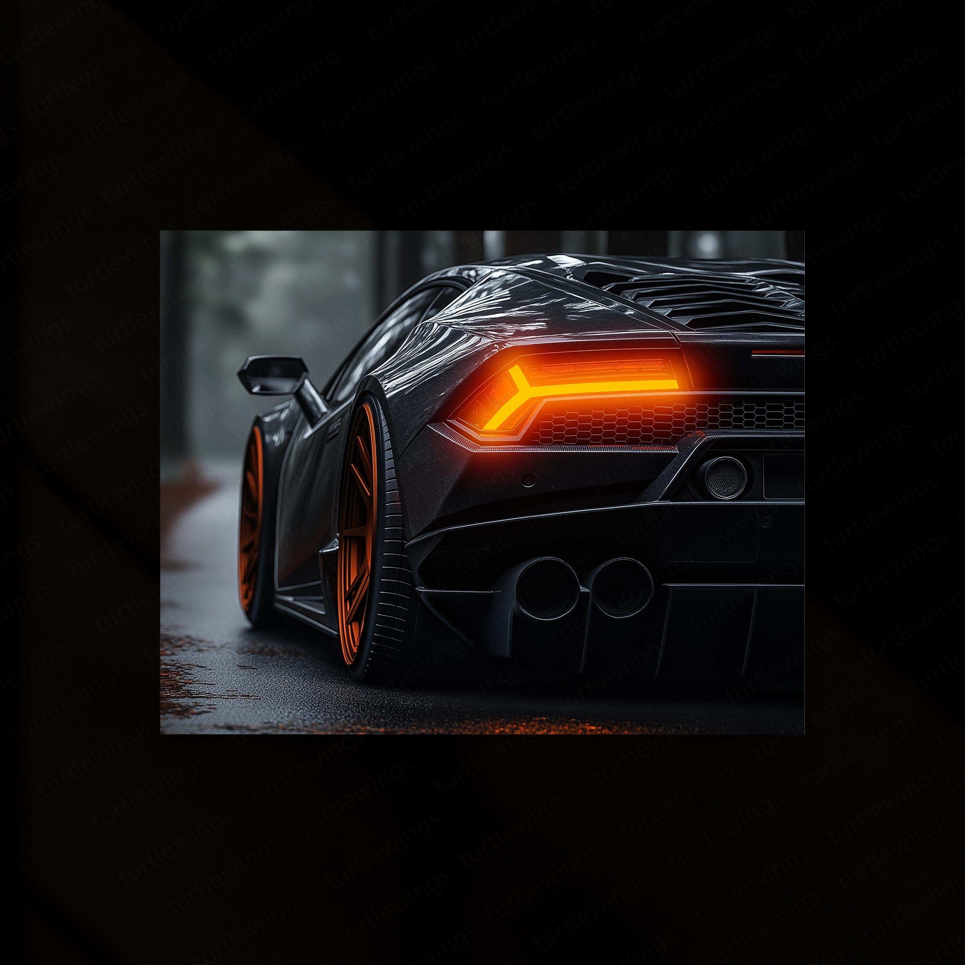 Lamborghini Neon LED Metal Frame â Luxury Car Wall Art - TURTLEWINGS 