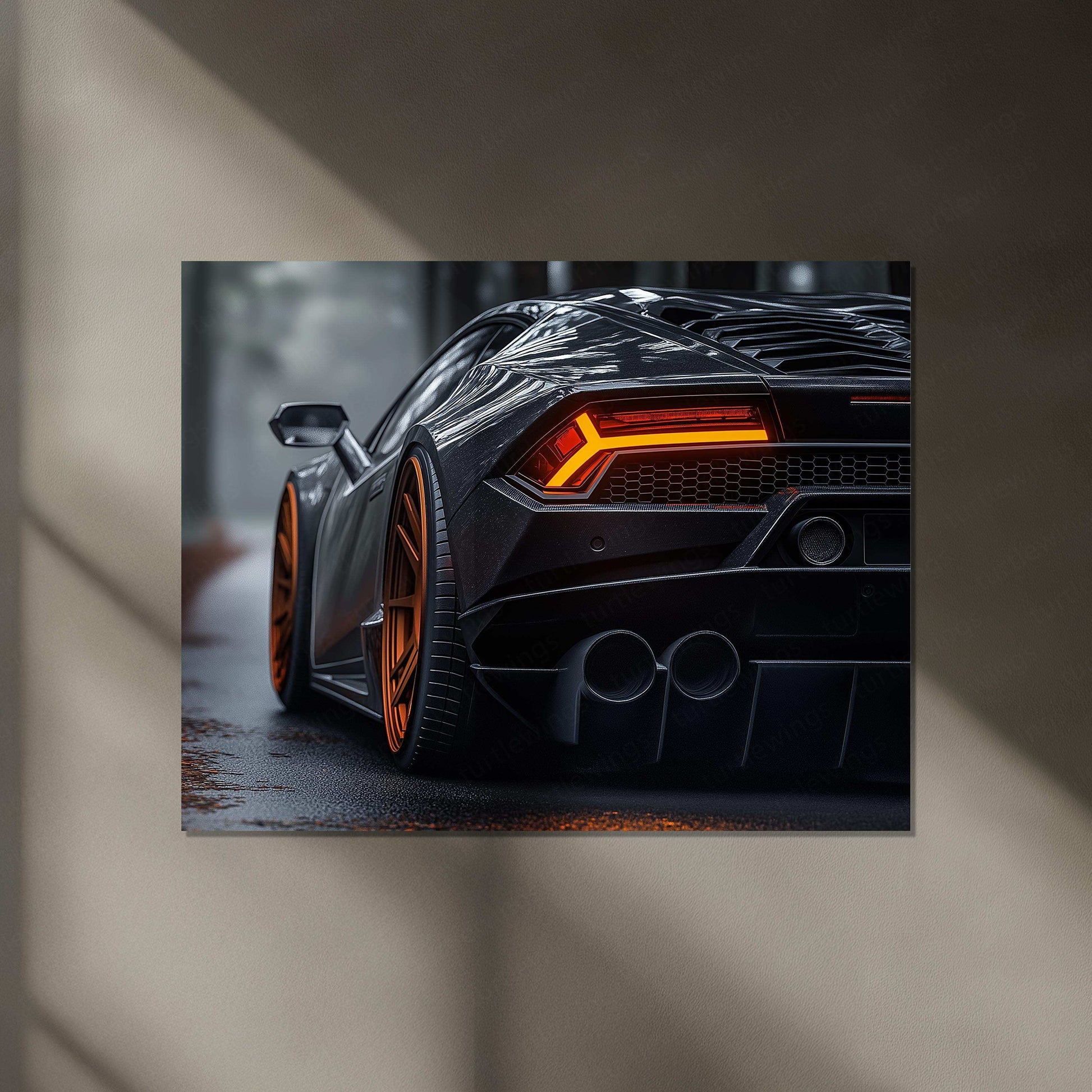 Lamborghini Neon LED Metal Frame â Luxury Car Wall Art - TURTLEWINGS 