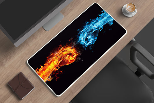 Fire and Water Deskmat– Premium XL & XXL Gaming Mouse Pad (Copy) - TURTLEWINGS 