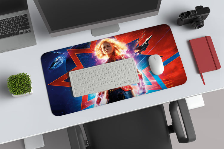 Captain Marvel Deskmat – Premium XL & XXL Gaming Mouse Pad - TURTLEWINGS 