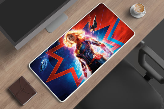 Captain Marvel Deskmat – Premium XL & XXL Gaming Mouse Pad - TURTLEWINGS 