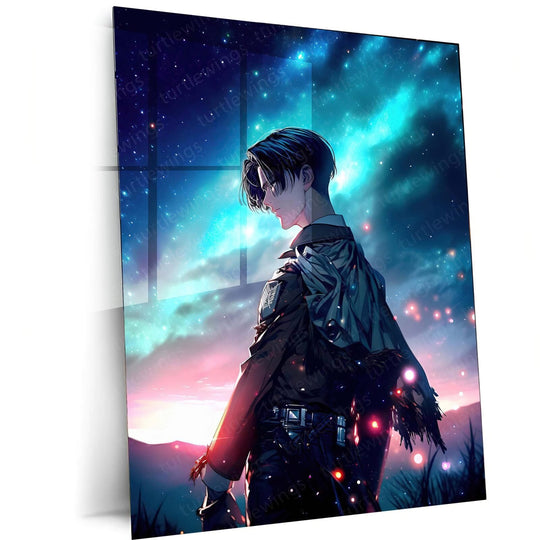 Levi Ackerman AOT Metal Poster | Warrior Art | Turtlewings Anime 1