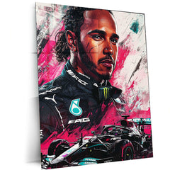 Lewis Hamilton Art Metal Poster