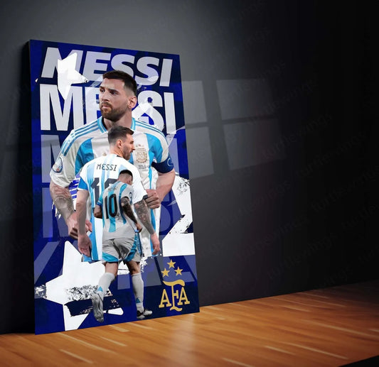 Lionel Messi Metal Frame – Legendary Football Wall Art 3 - TURTLEWINGS 