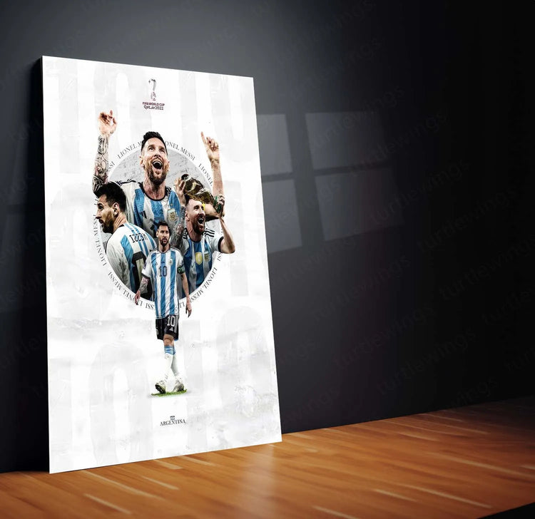 Lionel Messi Metal Frame – Legendary Football Wall Art - TURTLEWINGS 