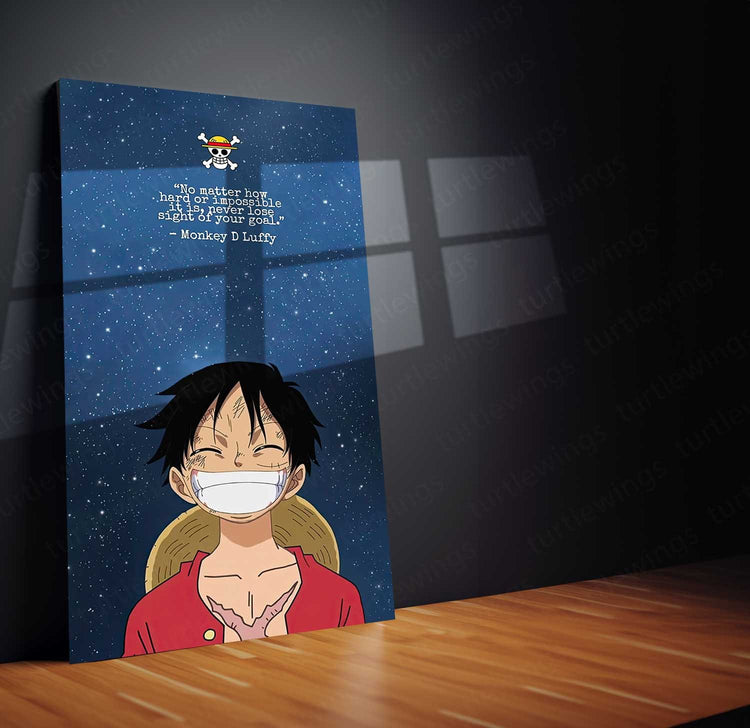 Luffy's Adventure Quote Metal Poster | OnePAnime Art | Turtlewings Collection