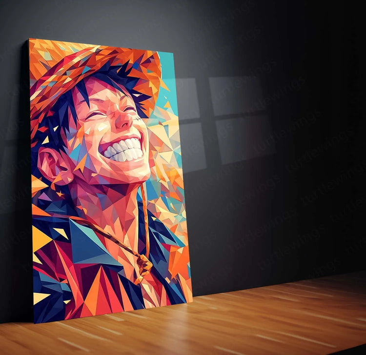 Luffy Metal Poster | One Piece Anime Wall Art | Monkey D. Luffy Gear 5 Decor - TURTLEWINGS 