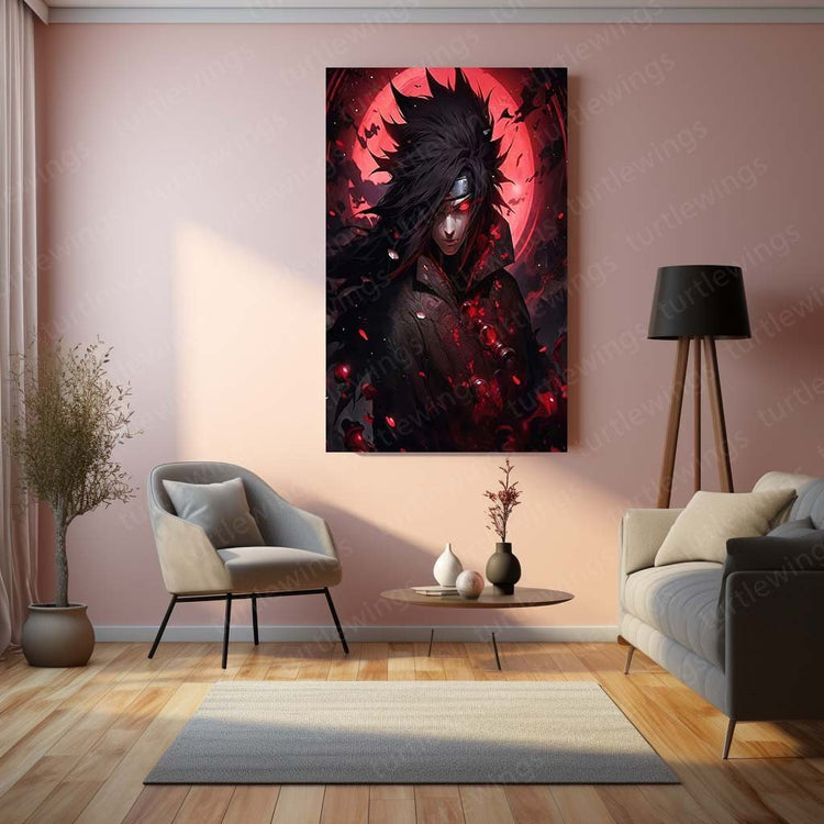 Eternal Darkness - Madara Uchiha Naruto Anime Metal Poster | Shinobi Wall Art | HD Quality