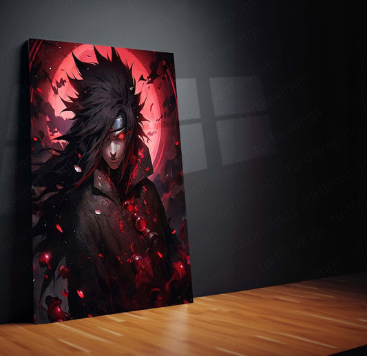 Eternal Darkness - Madara Uchiha Naruto Anime Metal Poster | Shinobi Wall Art | HD Quality