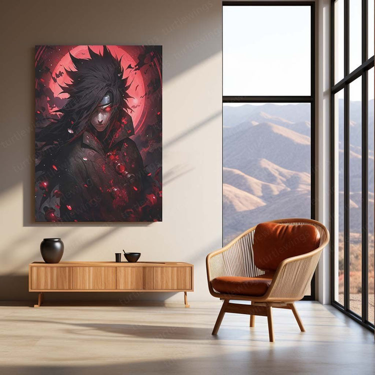 Eternal Darkness - Madara Uchiha Naruto Anime Metal Poster | Shinobi Wall Art | HD Quality