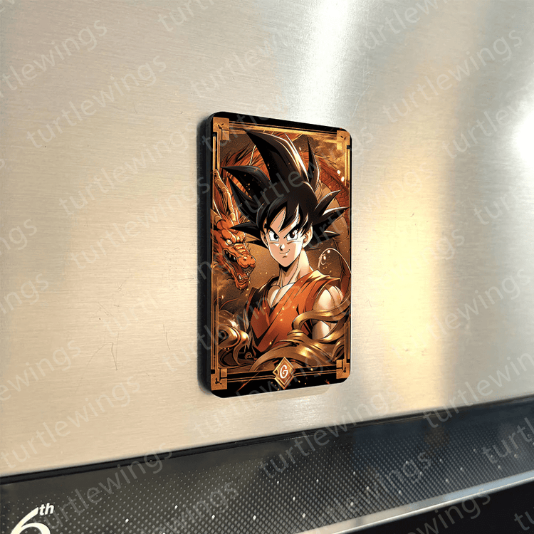 Goku DBZ Collection: Set of 5 Fridge Magnets | Cool Saiyan Styles | HD Metal | Turtlewings