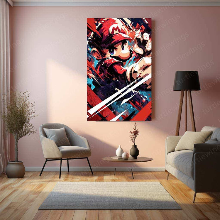 Mario Metal Poster – Iconic Super Mario Character Wall Art | Legendary Video Game Hero - TURTLEWINGS 