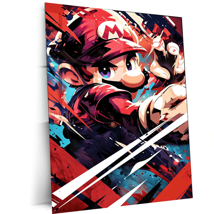 Mario Metal Poster – Iconic Super Mario Character Wall Art | Legendary Video Game Hero - TURTLEWINGS 