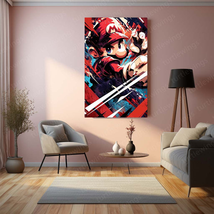 Mario Metal Poster | Iconic Video Game Hero | HD Print