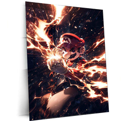 Mario Metal Poster – Iconic Super Mario Character Wall Art | Legendary Video Game Hero 3