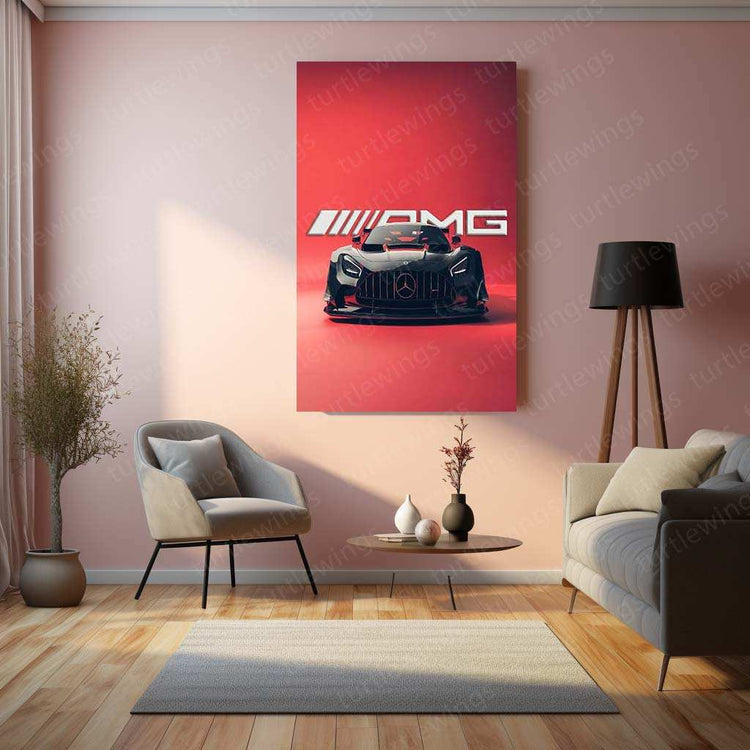 Mercedes-AMG Metal Poster – Luxury Performance Car Wall Art - TURTLEWINGS 