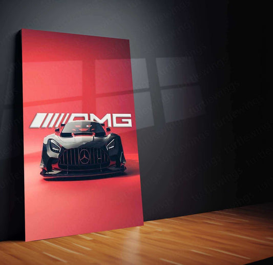 Mercedes-AMG Metal Poster – Luxury Performance Car Wall Art - TURTLEWINGS 